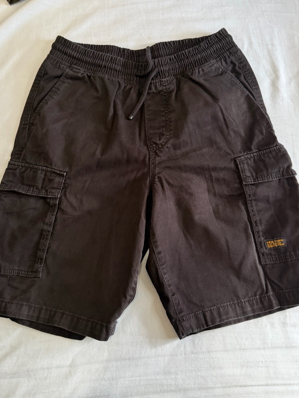 H&M Black Cargo Drawstring Shorts